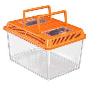 Large terrarium case with orange vented top